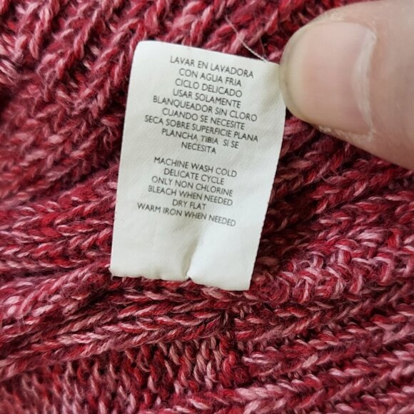 Daisy Fuentes Pin Cowl Neck Oversize Turtleneck Sweater Cotton Blend - Picture 6 of 6